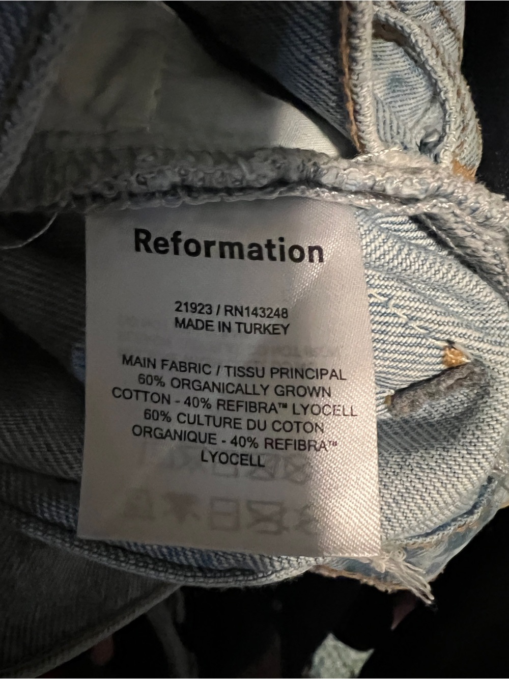 REFORMATION Cynthia High Rise straight jeans - TAHOE wash // size 27 - Picture 8 of 8
